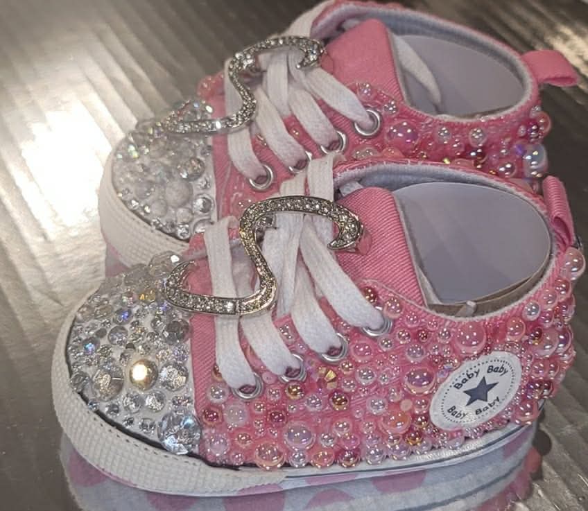 Baby Bling Sneakers Handmade Sparkle Baby Shoes