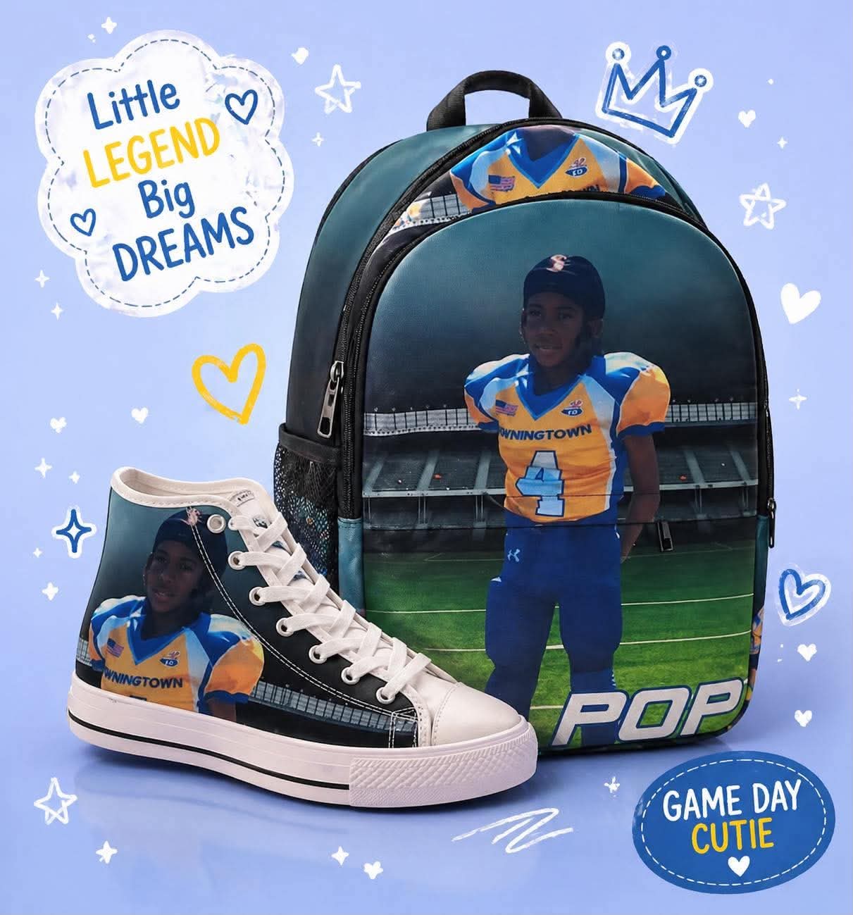 Custom Sneakers w/ Backpack